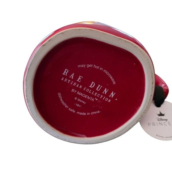 Rae Dunn Disney Princess TRUE LOVE Mug - Red Ceramic Artisan Collection - Picture 4 of 6